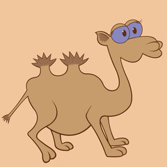 Camel Cartoon Illustration