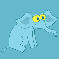Elephant Cartoon Illustration