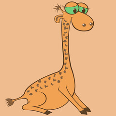 Giraffe Cartoon Illustration