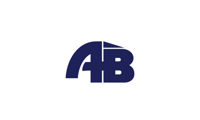 Alphabet letters Initials Monogram logo AB, BA, A and B