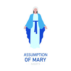Assumption of Mary , Vector Illustration. - obrazy, fototapety, plakaty