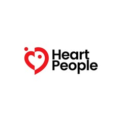 love heart people family human care logo vector icon illustration