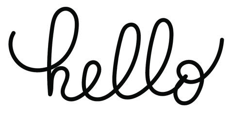 Fototapeta na wymiar Handwritten Hello