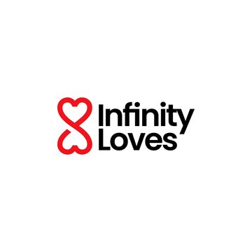 Infinity Love Heart Mobius Limitless Forever Logo Vector Icon Illustration