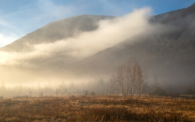 fog in the mountains