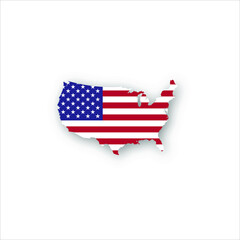 United State Map logo vector design with flag coat of arms