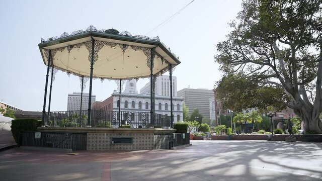 View of a gazebo in the park, Los Angeles, California