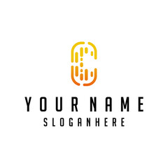 Creative logo design. Letter C logo. Abstract vector logo