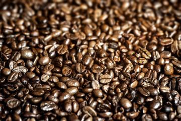 Coffee beans roasted brown needle.