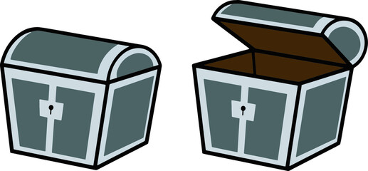 Black treasure chest set.