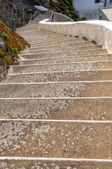 Serifos island, Cyclades Greece. Stone stairs over Chora