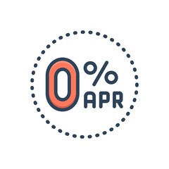 Color illustration icon for apr