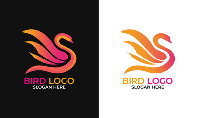 Birds logo. Colorful fly bird logo creative modern vector design for your business | corporate | company | brand