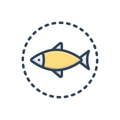 Fototapeta na wymiar Color illustration icon for seafood