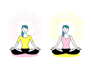 ヨガをする女性