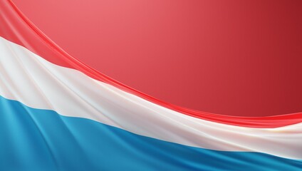 Abstract Luxembourg Flag 3D Render (3D Artwork)