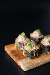 sushi with salmon