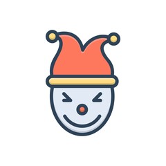 Color illustration icon for entertaining 