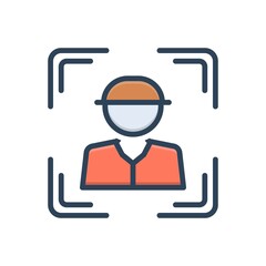 Color illustration icon for foto