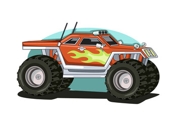 Fototapeta na wymiar monster truck off road illustration vector