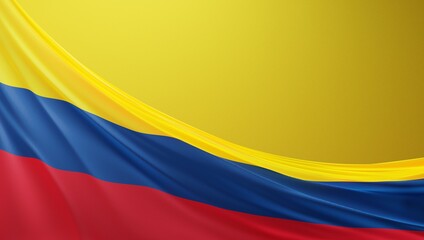 Fototapeta premium Abstract Colombia Flag 3D Render (3D Artwork)