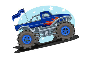 modern style big truck vector