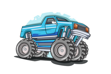 monster truck bigfoot vector