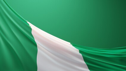 Abstract Nigeria Flag 3D Render (3D Artwork)
