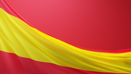 Abstract Spain Flag 3D Render (3D Artwork)