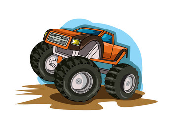 monster truck illustration vector