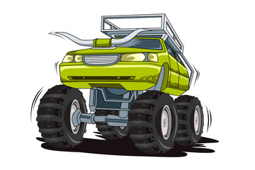 monster truck off road illustration vector