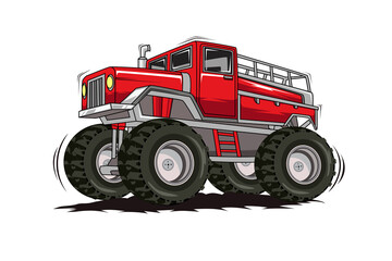 monster truck off road illustration vector
