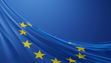 Abstract Europe Flag 3D Render (3D Artwork)