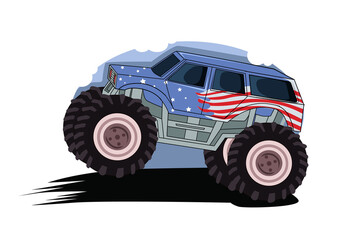 monster truck in the soil vector © inferno_studio3