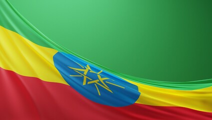 Abstract Ethiopia Flag 3D Render (3D Artwork)