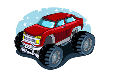 big truck vehicle car illustration vector