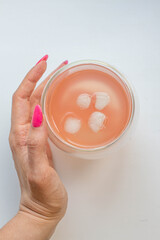 homemade lemonade with grapefruitwith ice