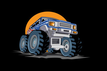 monster truck illustration car © inferno_studio3