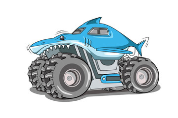 monster truck off road illustration vector