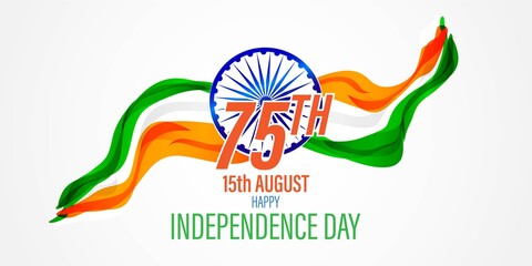 vector illustration for Indian independence day-15 august - obrazy, fototapety, plakaty