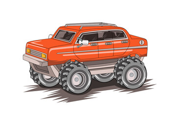 monster truck off road illustration vector
