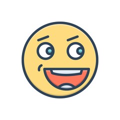 Color illustration icon for mem