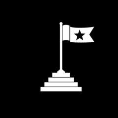 Flag icon isolated on dark background