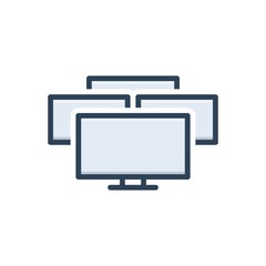 Color illustration icon for screens