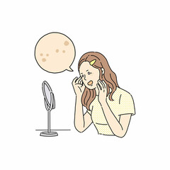 女性、美容、肌荒れ、シミ