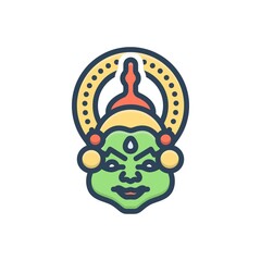 Color illustration icon for onam