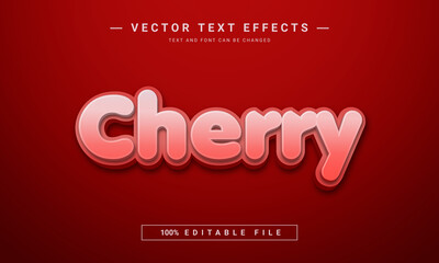 Cherry text effect template use for product brand and business logo