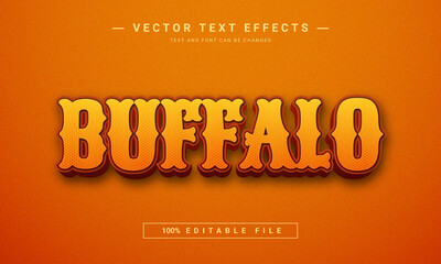 Buffalo text effect template use for product brand and business logo