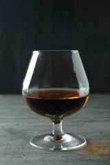 Concept of hard alcoholic drinks with cognac