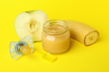 Concept of tasty baby food or nutrition
